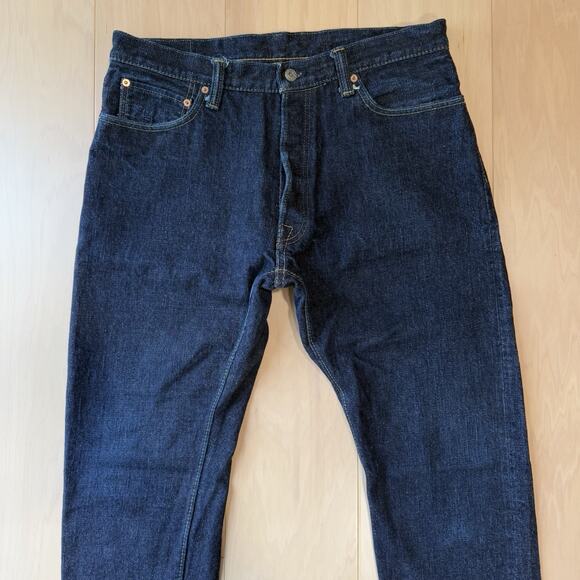 Syoaiya Selvedge Jeans 36 Blue Dark Wash Denim Straight Leg Made in Japan - Picture 3 of 10